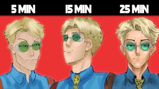 Timed Art Challenge Nanami Kento In 5 Min Vs 15 Min Vs 25 Min