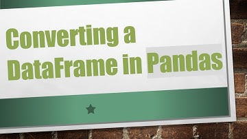 Converting a DataFrame in Pandas