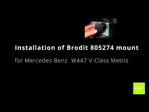 Installation of Brodit mount in Mercedes Benz V Class W447 Metris