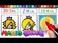 Drawing Rosalina in 30Sec.1Min.10Min(Super Mario Galaxy Movie)