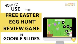 Easter Egg Hunt Review Game for Spanish Class | How to Use Digital Game Template for Google Slides