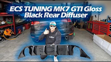 ECS TUNING MK7 GTI Gloss Black Rear Diffuser!!