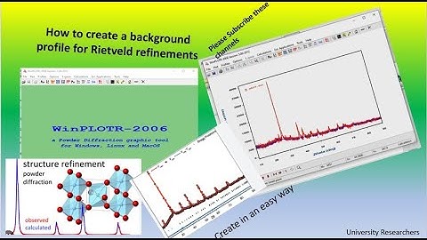 How to create background data for Rietveld refinements