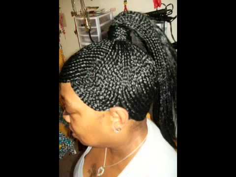 Quick weave braids conceited lady hair - YouTube