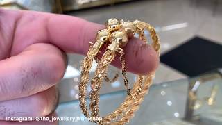 Making traditional Indian 22k Gold Bangles | Indian Kada Bangles design | Making Jewelry bangles