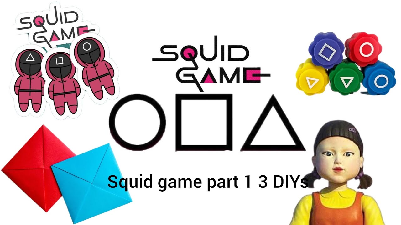 *SQUID GAME* inspired 3 DIY crafts "part 1"