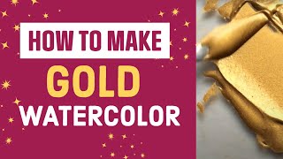 How to Make Watercolor Paint with Gold MICA No Mulling ❀ Easy Beginner Tutorial Handmade DIY