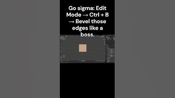Bevel Like a Sigma. 🧠#blender #shorts #blendertutorial #sigma #blendertutorialforbeginners