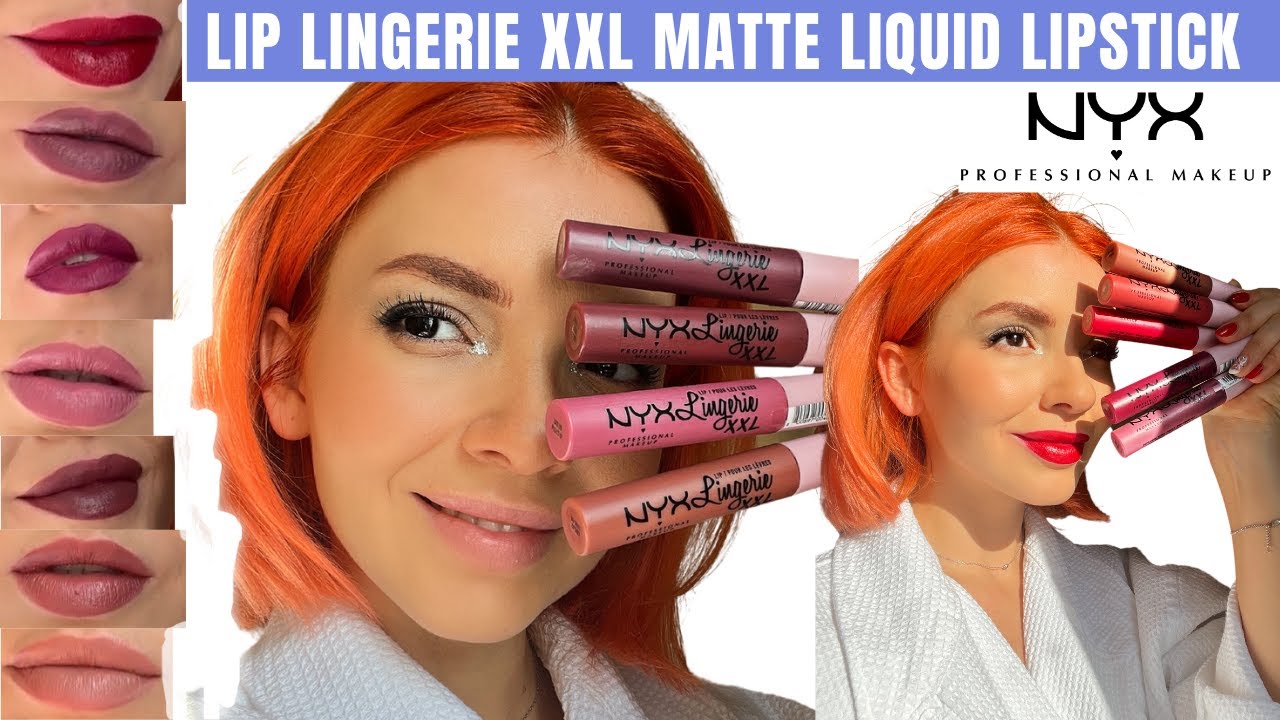 NYX LINGERIE XXL liquid lipstick, shades comparison