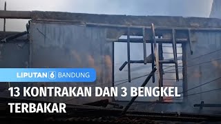 Api Menghanguskan 13 Kontrakan & 3 Bengkel di Kota Bandung | Liputan 6 Bandung