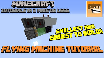 Smallest Flying Machine Tutorial - Minecraft Tutorials in 3 minutes or less | Minecraft 1.16