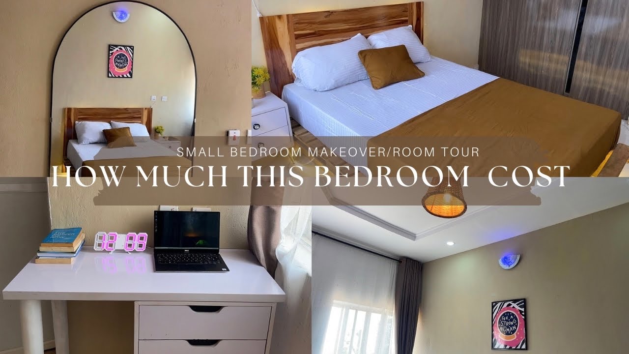 How much my small cozy bedroom makeover cost | room tour #pinterest #aesthetic