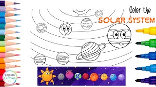 How to Draw Planets and The Solar System Drawing and Coloring