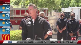 Firefighters join Gov. Newsom to speak out against recall effort