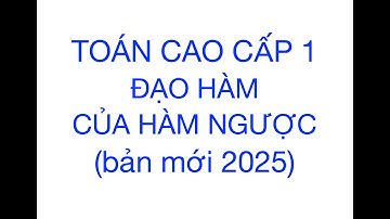 Đạo hàm của hàm ngược