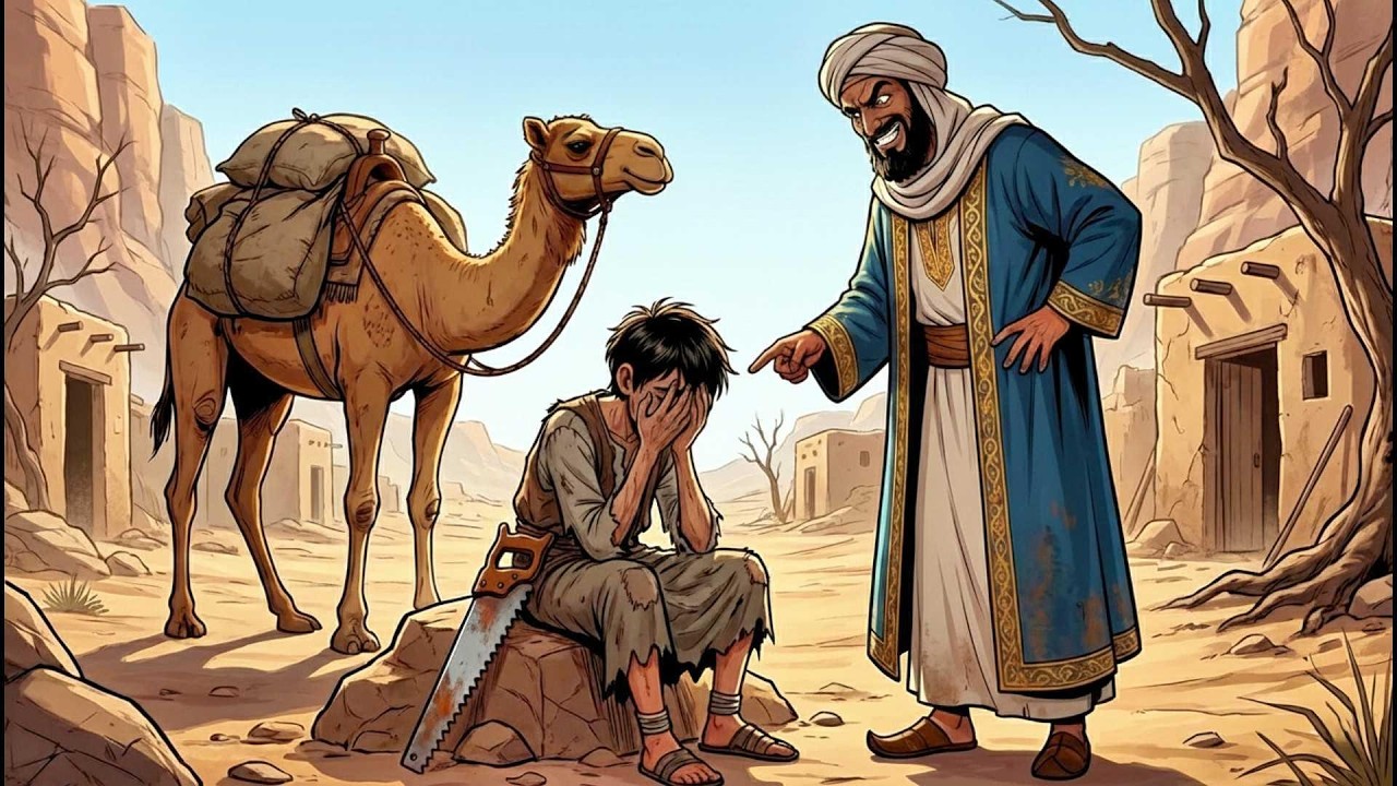 حكاية الحطاب الفقير الذي إستهزأ به تاجر غني فأعز الله الفقير وأذل الغني !!