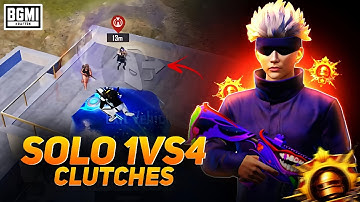 Solo 1vs4 Clutches in Conqueror Lobby! | BGMI