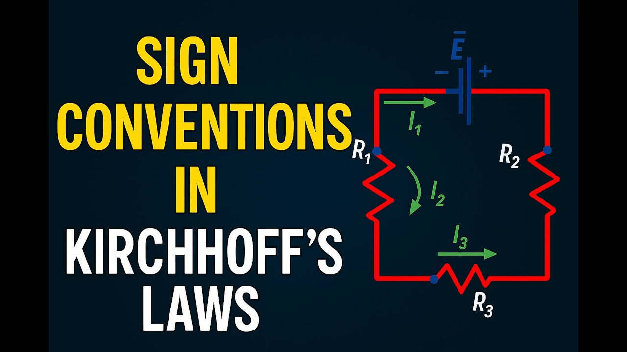 Sign Convention in Kirchhoff’s Laws | Easy Trick to Remember | Class 12 ...