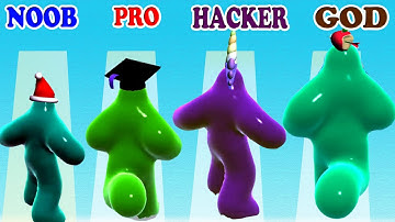 NOOB vs PRO vs HACKER vs GOD in Blob Runner 3D Gameplay - Who are you?