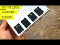 Simple Powerful 1500w Inverter, How to Make Simple Inverter Using 2sc5200 Transistor, 1500w,