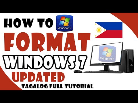 HOW TO FORMAT WINDOWS 7 IN DESKTOP | TAGALOG FULL TUTORIAL