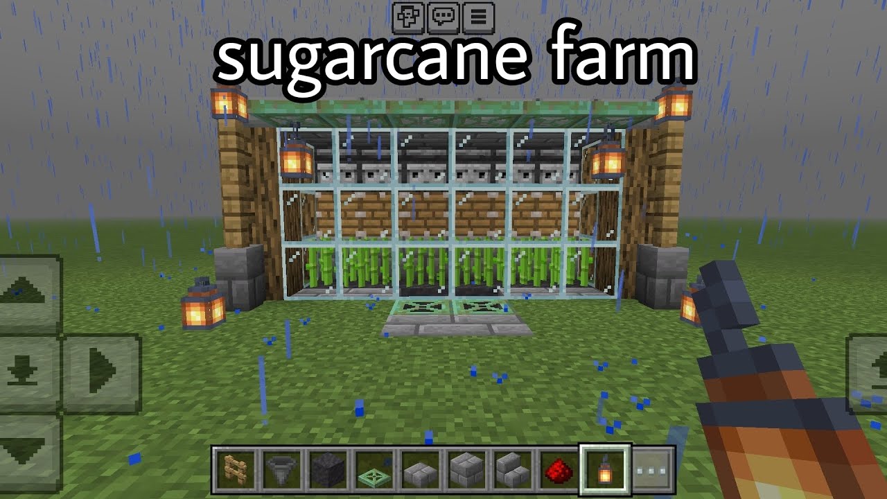 Easy Automatic Sugarcane Farm in Minecraft Bedrock! - YouTube