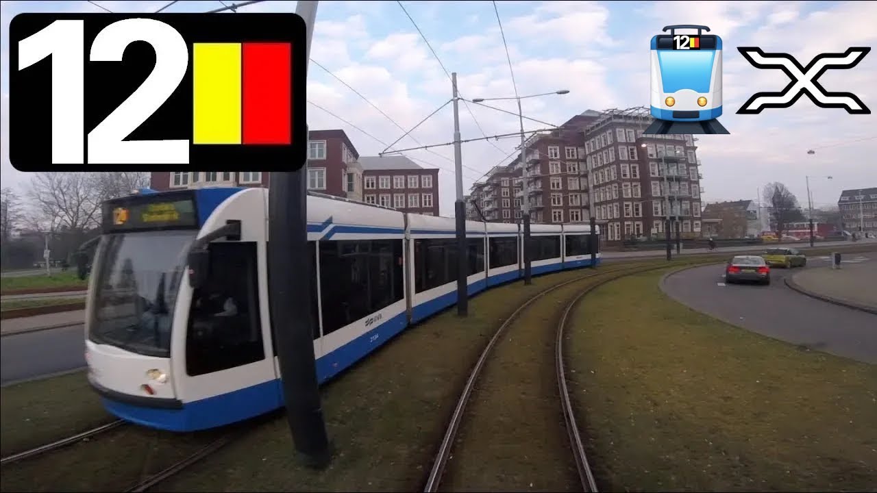 🚊 GVB Amsterdam Tramlijn 12 Cabinerit Station Sloterdijk - Amstelstation Driver's view POV 2018