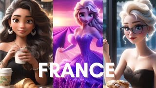 #disneyprincess Travel to France. See the lavender fields & enjoy lunch in a cafe in Paris.