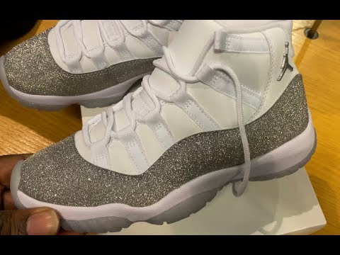 glitter and white 11s