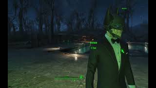 Fallout 4-Wiseman of the Slog with ridiculous batman helmet /tuxedo clothing Fallout 4-Wiseman of the Slog with ridiculous batman helmet /tuxedo clothing