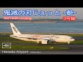 【鬼滅の刃じぇっと-参-】ANA B772  (JA745A -  Demon Slayer Livery)  NH9001 NRT-HND 羽田空港C滑走路着陸 RWY34R Landing