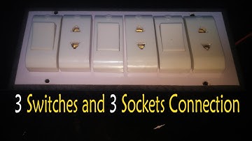 3 switches and 3 sockets connection in ( urdu / hindi ) / how to make extension board at home