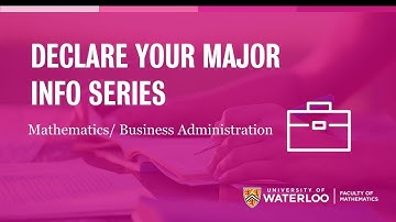 Declare your major: Mathematics/Business Administration