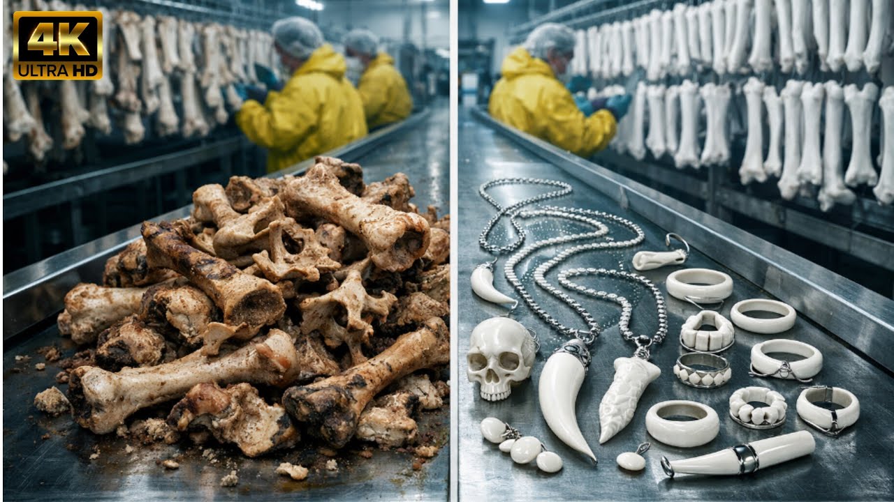 Inside the Bone Recycling Factory – (Full Process) How Animal Bones Become Premium Art Pieces