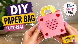 How to Make a Cute Paper Bag ✨ Easy DIY Tutorial
