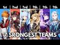 7 strongest teams ranked meta tier teams in  genshin impact 