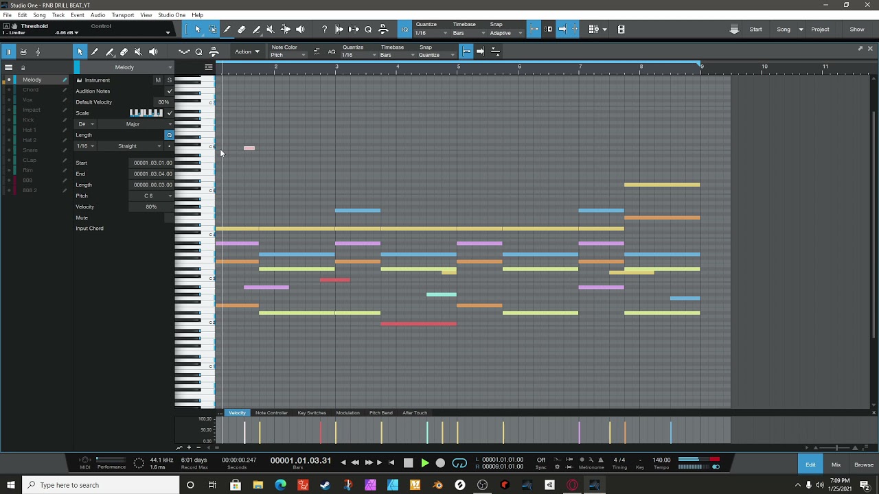 How to Rnb Drill Type Beat, pt. 1 (Chord) | Studio One 5