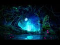 Forest Nature Sounds - Relaxing Forest and Lake Water Sounds at Night (Frogs,Crickets) Dimmed Screen