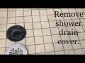 How to remove a shower drain cover / cap that doesn’t have screws. Shower drain is clogged.