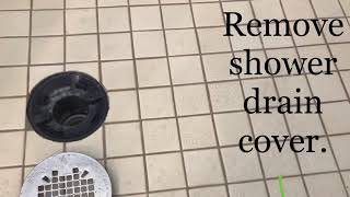 How to remove a shower drain cover / cap that doesn’t have screws. Shower drain is clogged.