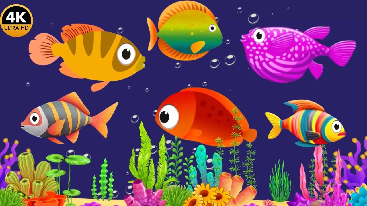 4k Bedtime Lullaby for Babies, Kids & Parents😍Animation🐟Fish lullaby🐟 ...