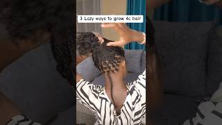 3 Lazy ways to retain length on type 4 hair #4chair #naturalhair