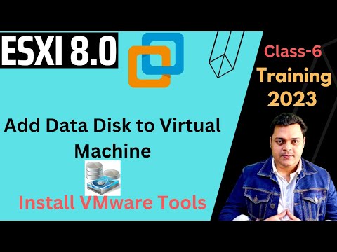 Adding new virtual disk to esxi 8 virtual machine step by step guide ! How to Install VMware tools