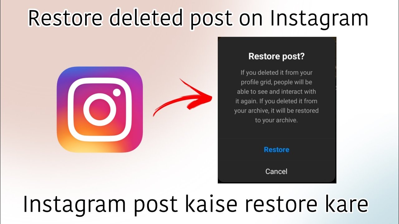 How to restore deleted post on Instagram | Instagram post kaise restore ...