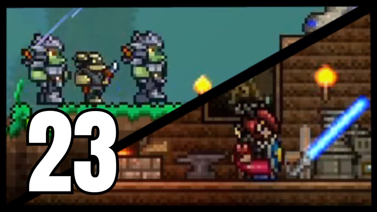 Getting A Lightsaber/Fighting The Goblin Army! Terraria Part 23
