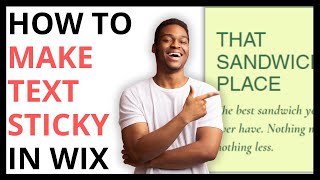 How to Make Text Sticky in Wix [QUICK GUIDE]
