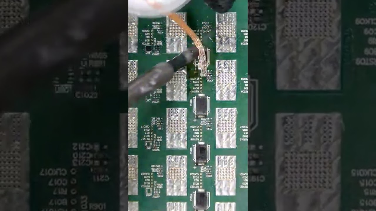 Antminer L3+ hash board repair - Removing and installing Tantalum Capacitor - تعمیر و نگهداری هشبورد