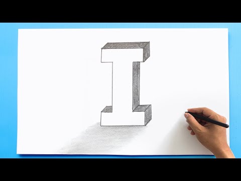3D Letter Drawing - i