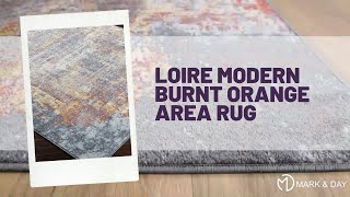 Loire Modern Burnt Orange Area Rug