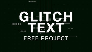 Glitched Text and Logo - Free After Effects Project